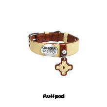 Cheerful Cowhide Leather Dog Collar – Butter Yellow