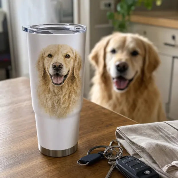 Megan T.'s golden retriever tumbler